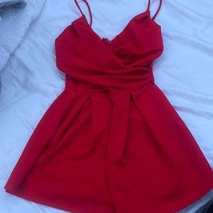 Red Fashion Nova Romper